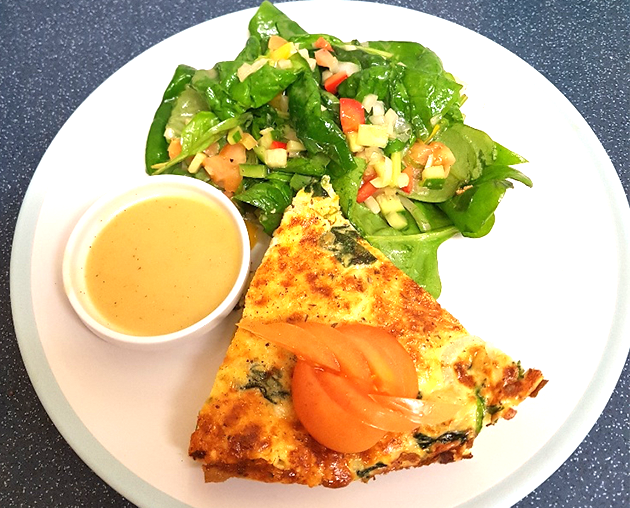 Healthy eating recipe baked omelette